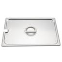 304 Stainless Steel Notched Full Size Steam Table Pan Cover, 21 x 12.9 inch