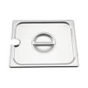 304 Stainless Steel Notched Half Size Steam Table Pan Cover, 12.8 x 10.4 inch