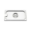 304 Stainless Steel Notched One Third Size Steam Table Pan Cover, 12.8 x 7 inch