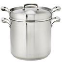 Thermalloy Stainless Steel 3 Piece Pasta Cooker Set, 20 Quart Capacity