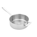 Thermalloy Stainless Steel Tri-Ply Sauce Pan with Helper Handle, 6 Quart Capacity
