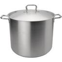 Elements Stainless Steel Stock Pot with Cover, 60 Quart Capacity