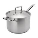 Elements Stainless Steel Sauce Pan with Cover and Helper Handle, 7.6 Quart Capacity