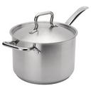 Elements Stainless Steel Sauce Pan with Cover and Helper Handle, 10 Quart Capacity
