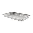 304 Stainless Steel 24 Gauge Anti Jamming Perforated Full Size Steam Table Pan, 2.5 inch Deep