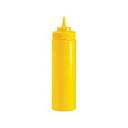 Polyethylene Yellow Wide Mouth Squeeze Dispenser, 16 Ounce Capacity