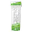5 Ounce Clear Plastic Wine Glasses, 5 count