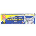 Clear Super Ties Multi-Purpose Garbage Bag, 5 count