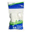 White Polypropylene Teaspoons, 48 count