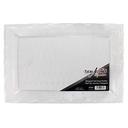 Signature Rectangular Plastic Elegant Serving Platter, 16.5 x 11 inch