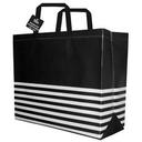 Black and White Reusable Bag, 16 x 6 x 13 inch