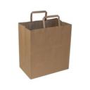 120 GSM Kraft Paper Shopping Bag with Flat Handle, 15 x 7.1 x 13 inch