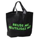 Black Reusable Bag, 21.2 x 7.1 x 15.7 inch