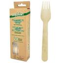 Birch Wood Reinforced Handle Fork, 24 count