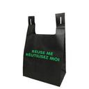 Black Reusable Bag, 11 x 7 x 19.3 inch