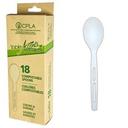 Strong and Durable Compostable Spoon, 18 count