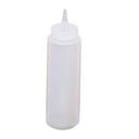 Polyethylene Clear 12 Ounce Squeeze Dispenser Set, set of 6