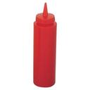 Polyethylene Red 12 Ounce Squeeze Dispenser Set, set of 6