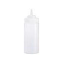 Polyethylene Clear 16 Ounce Wide Mouth Squeeze Bottle, set of 6