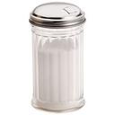 Plastic 12 Ounce Sugar Pourer with Stainless Steel Top, set of 4