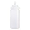 Polyethylene Clear 32 Ounce Wide Mouth Squeeze Bottle, set of 6