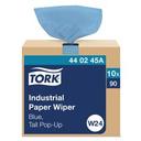 Blue W24 4 Ply Paper Industrial Wiper, 8.5 x 16.5 inch
