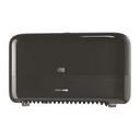 Polyethylene Black T7 Twin Bath Tissue Roll Dispenser, 5.1 x 14.2 x 8.2 inch