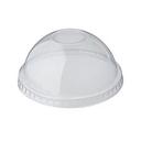 Clear Straw Slotted Lid for Pete Plastic Cold Cup, 100 count