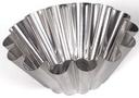 Large Tin Wide Ribs Brioche Mold, 5.5 x 2 inch
