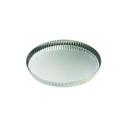Tin Plate Round Fluted Tart Mold with Fixed Bottom, 7.87 inch Dia x 0.98 inch Height Cavity