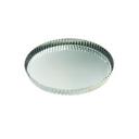 Tin Plate Round Fluted Tart Mold with Fixed Bottom, 7.9 inch Dia x 1 inch Height Cavity