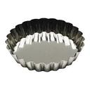 Tin Plate Round Fluted Tartlet Mold, 3.3 inch x 0.7 inch Height Cavity