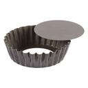 Non Stick Round Fluted Cake Mold with Removable Bottom, 3.1 inch Dia x 1.2 inch Height Cavity