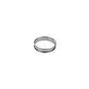Stainless Steel Tart Ring with Rolled Edges, 3.9 inch Diameter