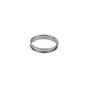 Stainless Steel Tart Ring with Rolled Edges, 5.1 inch Diameter