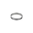 Stainless Steel Tart Ring with Rolled Edges, 5.9 inch Diameter