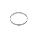 Stainless Steel Tart Ring with Rolled Edges, 8.3 inch Diameter