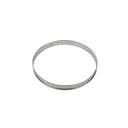 Stainless Steel Tart Ring with Rolled Edges, 9.1 inch Diameter