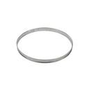 Stainless Steel Tart Ring with Rolled Edges, 9.8 inch Diameter