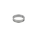Stainless Steel Deep Tart Ring with Rolled Edges, 5.1 inch Diameter