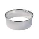 Stainless Steel Plain Round Pastry Cutter Set with Rolled Edges, 1.18 inch x 1.57 inch Height