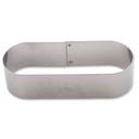 Stainless Steel Oblong Cake Frame, 4.3 inch Length x 1.5 inch Width Cavity