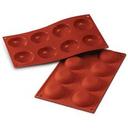 SiliconFlex Alimentary Silicone 8 Cavities Krapfen Mold, 2.36 inch Diameter x 0.78 inch Height Cavity