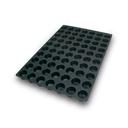 Black Silicone 70 Cavities Mini Muffin Mold, 24 x 16 x 1.5 inch