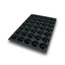 Black Silicone 35 Cavities Mid Gugelhopf Mold, 24 x 16 x 2 inch