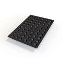 Black Silicone 60 Cavities Mignon Muffin Mold, 24 x 16 x 1.7 inch