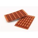 SiliconFlex Alimentary Silicone 30 Cavities Mini Buche Mold, 1.73 inch Length x 1.71 inch Width x 0.79 inch Height