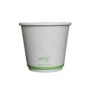 White Compostable Squat Smooth Insulated Hot Cup, 8 Ounce