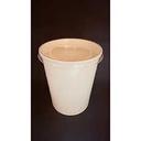 White Paper Deli Container with Polypropylene Clear Plastic Lid| 32 Ounce