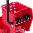 3690805 Polypropylene Red Commercial Mop Bucket with Side-press Wringer Combo, 26 qt Capacity